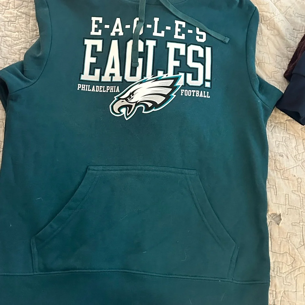 Fanatics Eagles Pullover Hoodie with Drawstring - Picture 5 of 5
